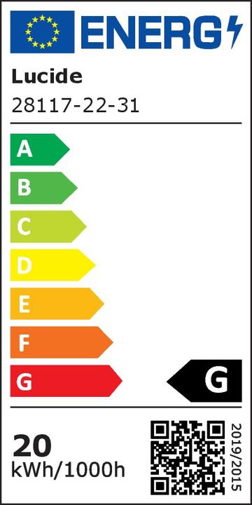 Energie-Label Lucide Brice-LED (1186 lm, B22)