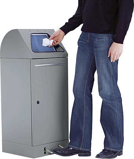 Actual product image kaiserkraft Recyclable waste collector system, foot-operated access flap (75 l)