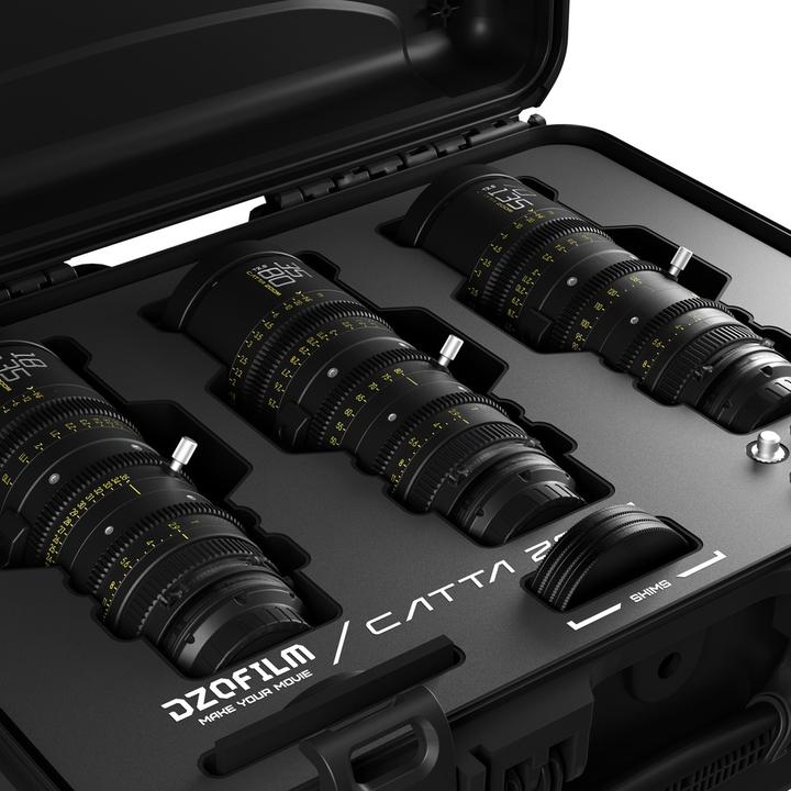 Actual product image Dzofilm Catta Zoom Bundles 18-35/35-80/70-135 T2.9-E Mount(Black) (C-mount, full size)