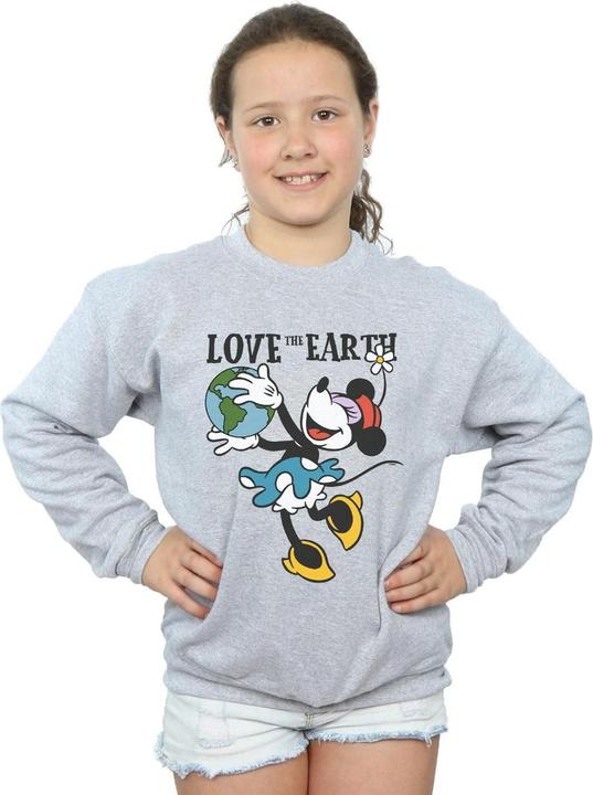Actual product image Disney Girls Mickey Mouse Love The Earth Sweatshirt (140, 146)