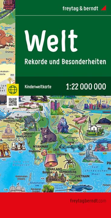 Image du produit Carte du monde pour enfants, 1:20.000.000, pliée, freytag & berndt