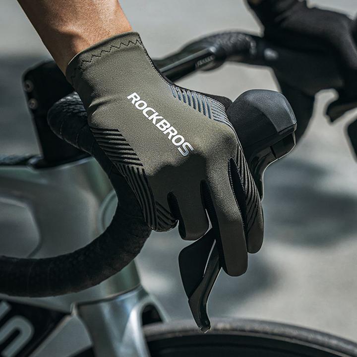 Produktbild Rockbros cycling gloves spring/summer/autumn, full, size: S - green (S)