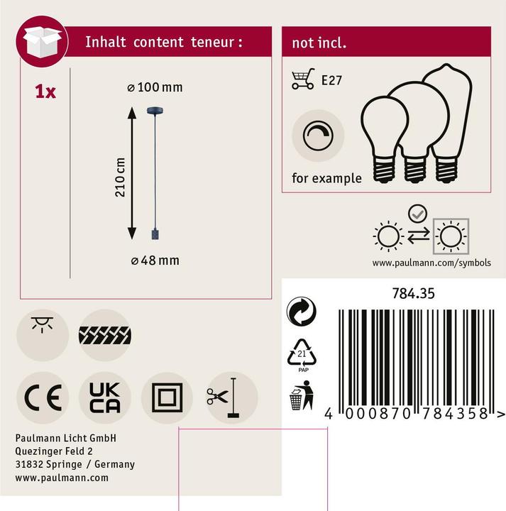 Actual product image Paulmann Neordic Tilla (E27)