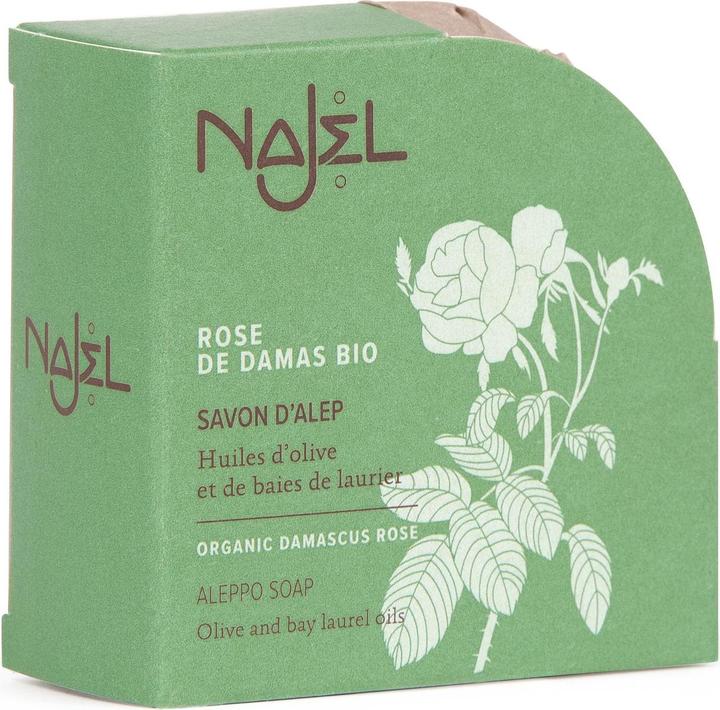 Produktbild Najel Savon Alep à la Rose de Damas Bio (Hartseife)