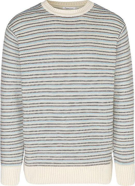 Actual product image Knowledge Cotton Apparel Striped Crew Neck (S, L)