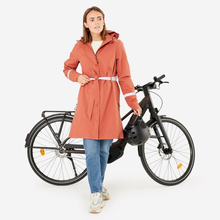 Produktbild Btwin Regentrenchcoat City 940 wasserdicht Damen terracotta (L)