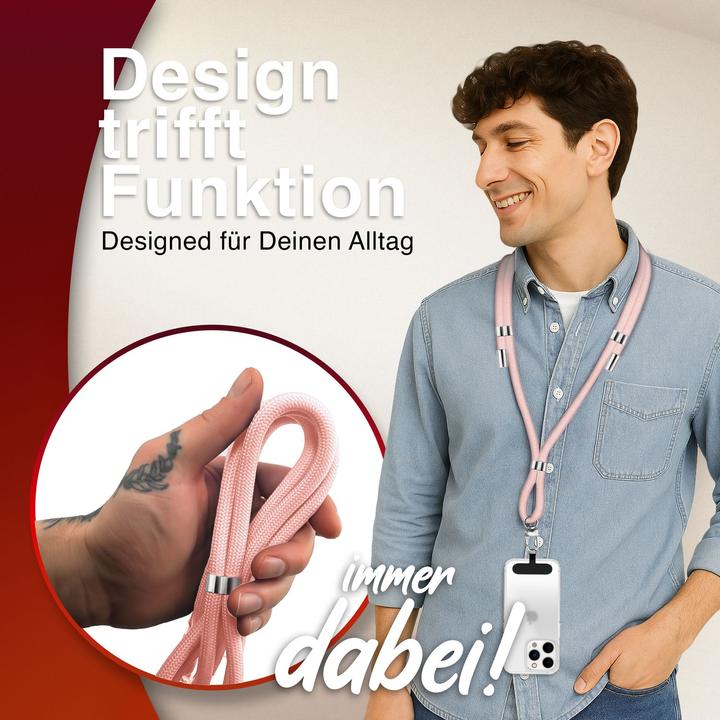 Immagine prodotto Nalia HoldMe Lanyard Handykette – Universal Trageband für Smartphones - Verstellbar, Soft & Elastisch