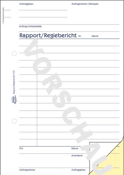 Produktbild Avery Rapport/Regiebericht (40 x)