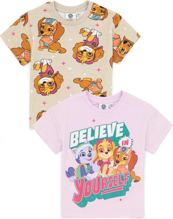 Produktbild Paw Patrol Believe In Yourself TShirt Mädchen (2erPack) (122)