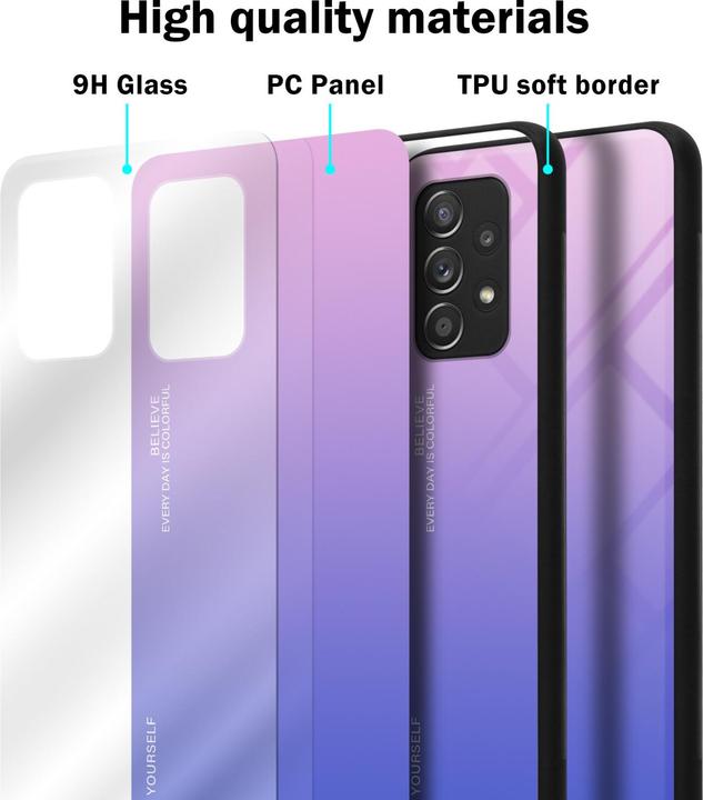 Image du produit Cadorabo TPU 2 couleurs Housse en verre (Samsung Galaxy A52, Samsung Galaxy A52 5G, Samsung Galaxy A52s 5G)