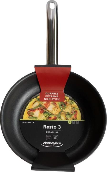 Actual product image Demeyere Resto 3 Duraslide frying pan 20cm (20 cm, Frying pan, Stainless steel, Aluminium)