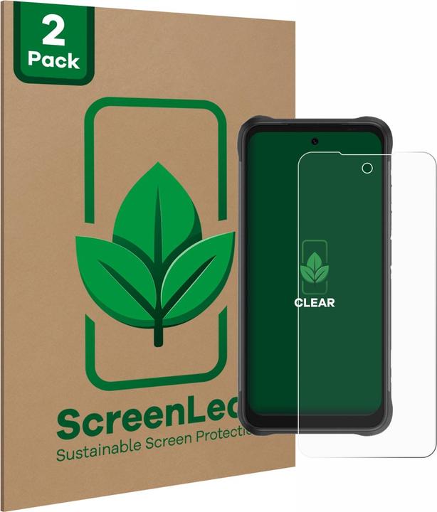 Produktbild ScreenLeaf Schutzfolie nachhaltiger Displayschutz Displayschutzfolie Folie Klar Transparent (2 Stück, Umidigi Bison GT2 Pro)