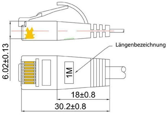 Actual product image Wirewin Network cable (UTP, CAT6, 0.75 m)