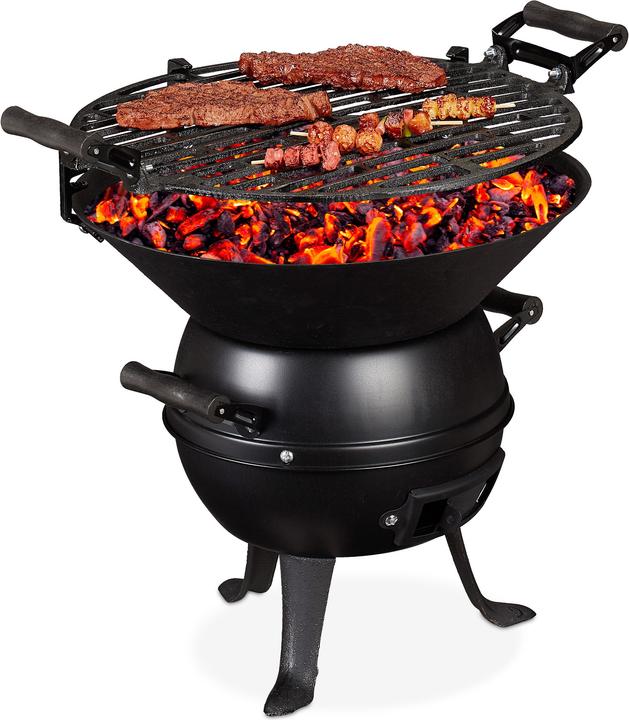 Actual product image Relaxdays Cast Iron BBQ (35 cm)