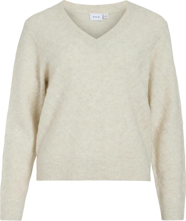 Vila V-Ausschnitt Strickpullover (L)