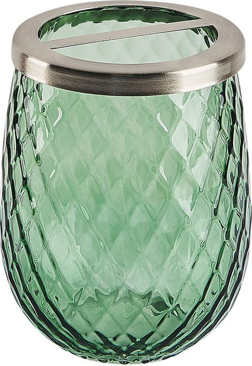 Produktbild Beliani Badezimmer Set 4-teilig Glas grün CANOA