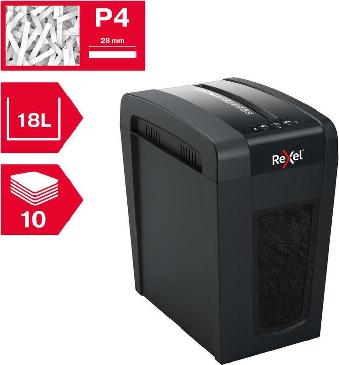 Produktbild Rexel SECURE X10-SL SLIMLINE WHISPER-SHRED™ - Aktenvernichter (Partikelschnitt)