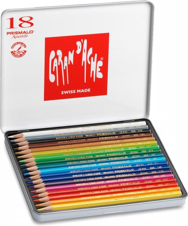 Produktbild Caran d'Ache Prismalo Aquarelle Metallschachtel (Mehrfarbig, 18 x)