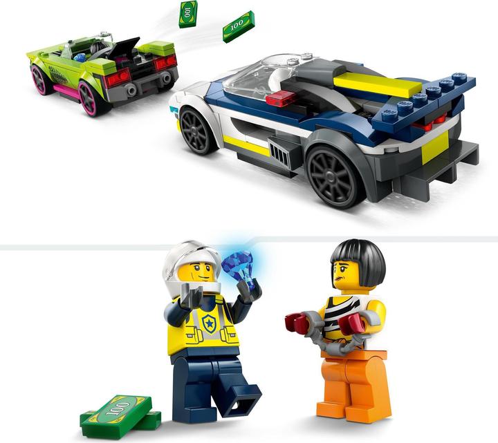 Produktbild LEGO Verfolgungsjagd mit Polizeiauto und Muscle Car (60415, LEGO City)