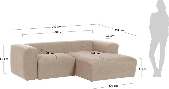 Immagine prodotto Kave Home Blok (Divano ad angolo, 3 posti)