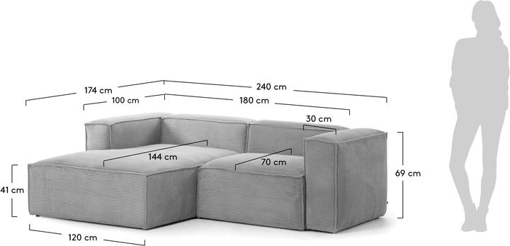 Image du produit Kave Home Blok (Canapé d'angle, 3 places)
