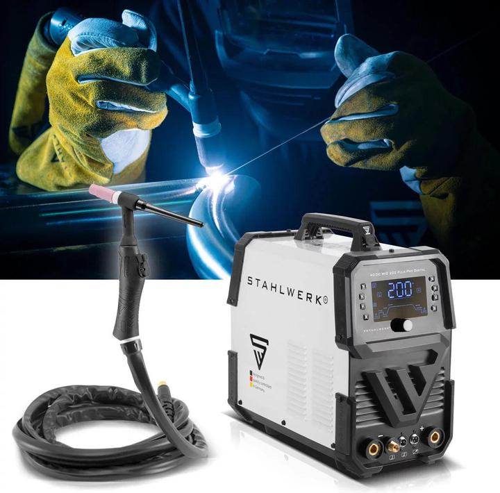 Immagine prodotto Stahlwerk Saldatrice a gas schermante AC/DC TIG 200 Pulse Pro Digital Completamente attrezzata
