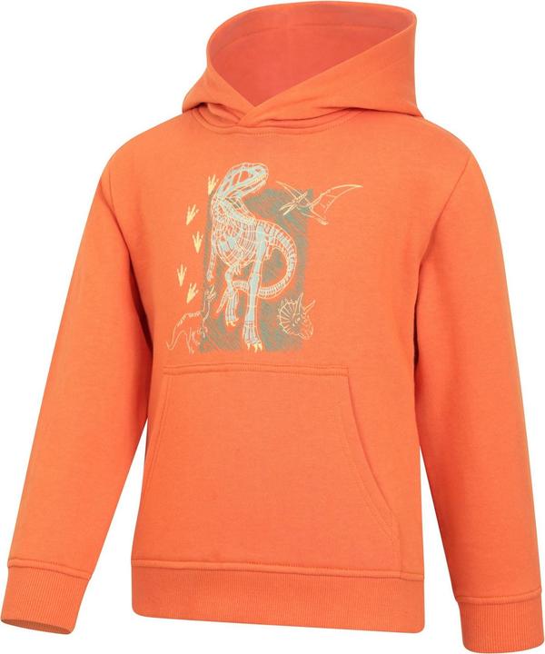 Actual product image Mountain Warehouse Childrens/Kids Dinosaurs Organic Glow In The Dark Hoodie (128)
