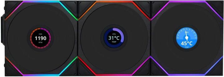 Immagine prodotto Lian-Li UNI FAN TL Wireless LCD Lüfter, ARGB, PWM, 3er-Pack inkl. Controller - 120 mm, schwarz (120 mm, 3 x)