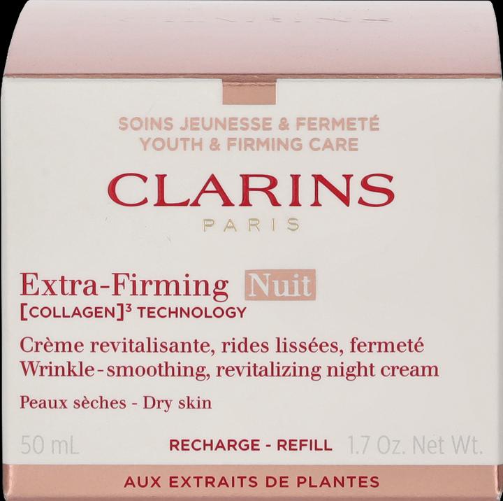 Image du produit Clarins Extra-Firming Nuit (COLLAGEN)³ TECHNOLOGY Crème Peaux sèches Refill (50 ml, Crème de nuit)