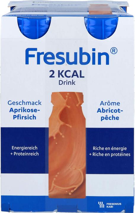 Fresubin 2 kcal Drink Aprikose-Pfirsich, 4 x 200 ml (4 Stück, Flüssigkeit, 978 g)