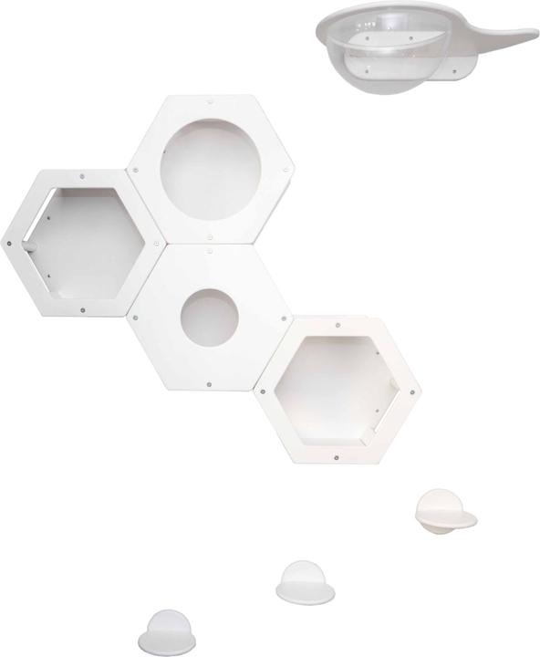 Produktbild Wowhelperco Kletterwand für Katzen 8-teilig (Weiss)