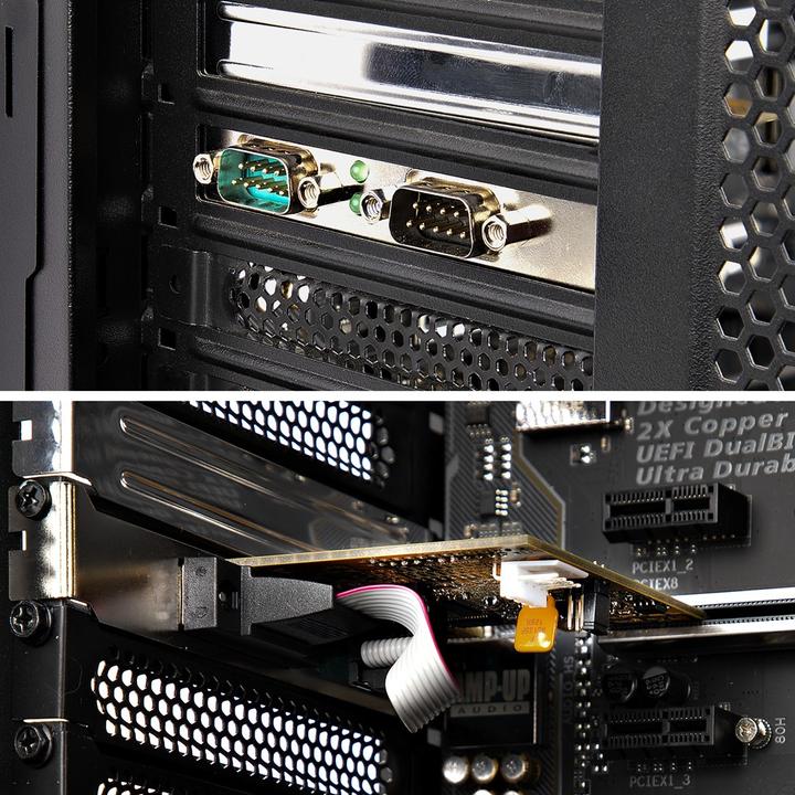 Produktbild StarTech COM 2 Port PCI Express Serielle Schnittstellenkarte PCIe auf RS232 Karte Serielle Adapter K