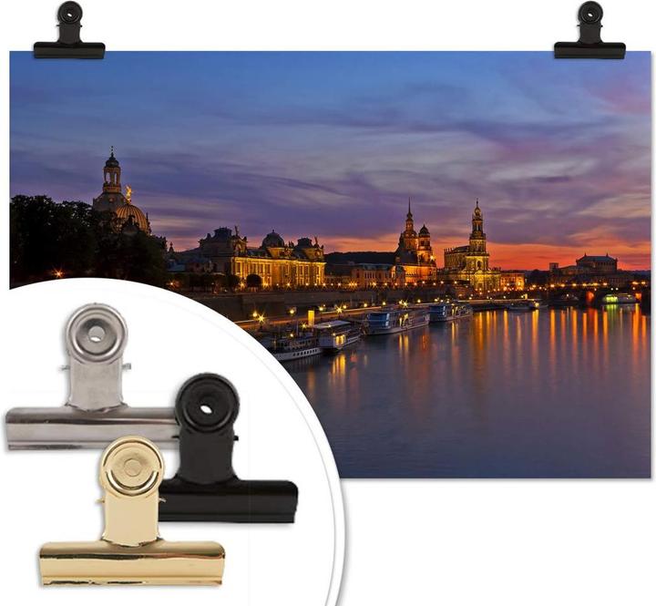Actual product image Trenddeko Dresden by night light (90 x 60 cm)