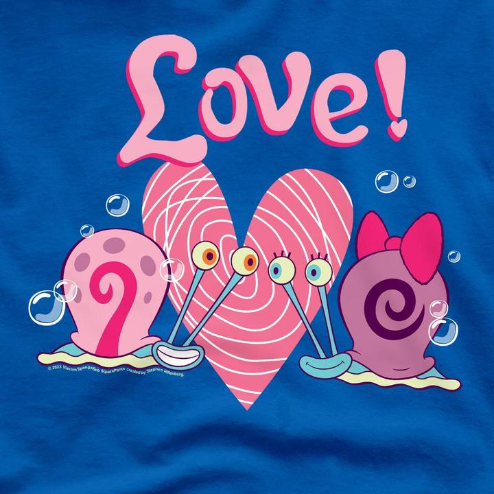 Immagine prodotto Spongebob Squarepants Valentine's Love Maglietta Gary e Snellie Uomo (XXL)
