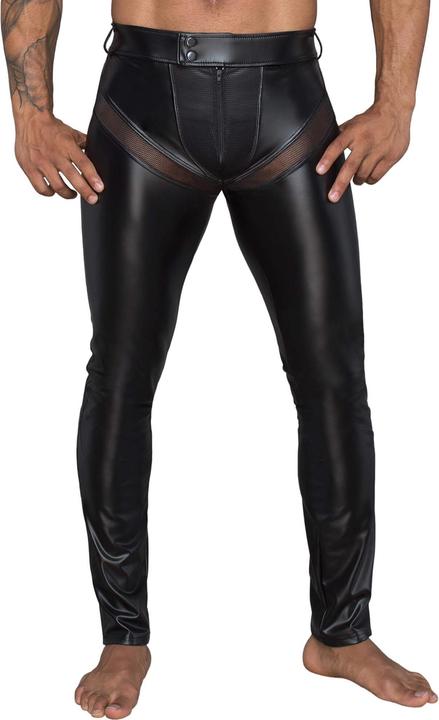 Image du produit Noir Handmade Pantalon Powerwetlook / filet 3D (M)