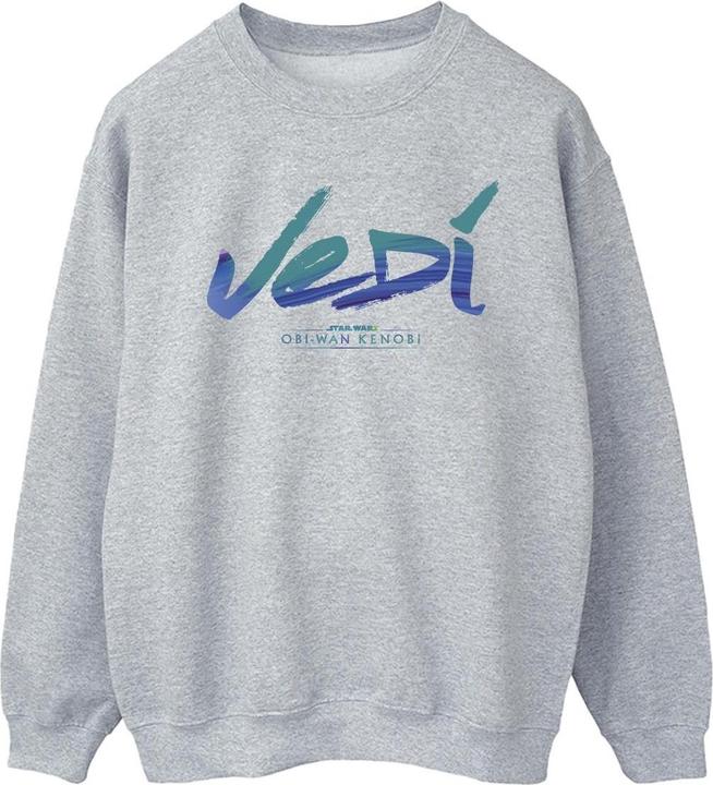 Actual product image Star Wars Mens Obi-Wan Kenobi Jedi Painted Font Cotton Sweatshirt (XXL)