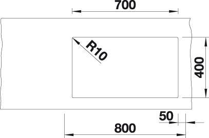 Image du produit Blanco Subline 700-U Level (Evier sous plan, 73 cm, 46 cm)