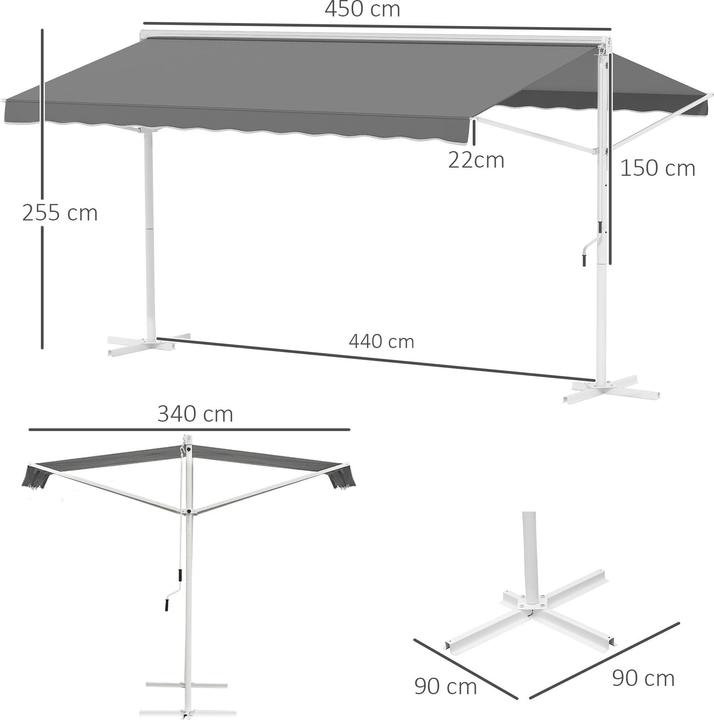 Actual product image Outsunny Garden awning (3.42 m)