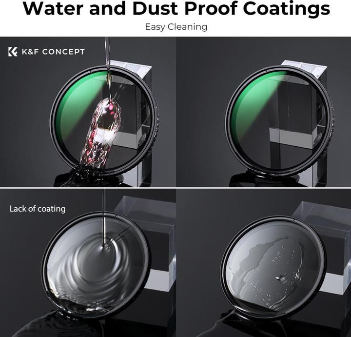 Actual product image K&F Concept Concept Variable ND Filter - 62mm Nano-X NDX ND8-128 (62 mm, Neutral density filter)
