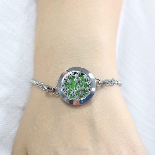 Actual product image Zen Arôme Fragrance jewellery bracelet No.19 Diffuser for essential oil, perfume - stainless steel (Metal, Stainless steel)
