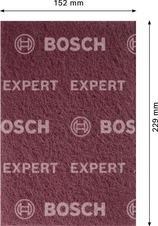 Actual product image Bosch Professional Zubehör Expert N880 fleece pad for hand sanding, 152 x 229 mm, very fine A, 25 pcs. (Very fine)