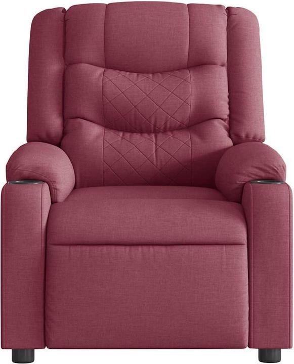 Image du produit VidaXL Fauteuil de massage électrique vin rouge tissu