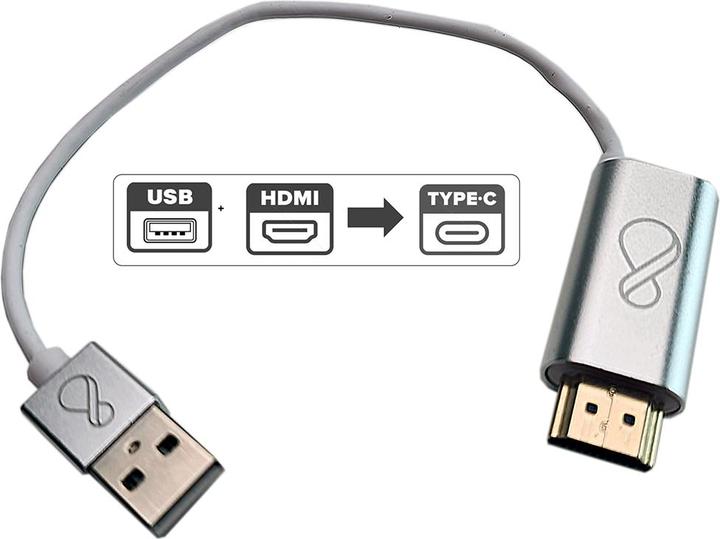 Immagine prodotto Ochno adattatore da HDMI + USB-A a USB-C 0,2 m (USB-A, USB-C, 4.40 cm)