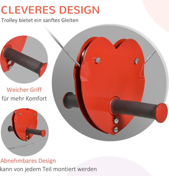 Image du produit Outsunny Kit tyrolienne avec longueur de corde réglable