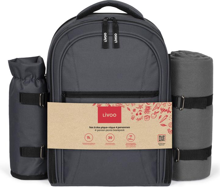 Actual product image Livoo 4-person picnic backpack