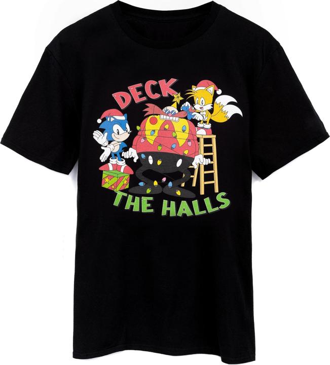 Immagine prodotto Sonic The Hedgehog Deck The Halls Maglietta Natale Uomo (M)