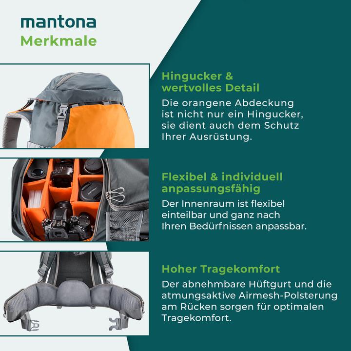 Produktbild mantona elementsPro 40 orange (Fotorucksack)
