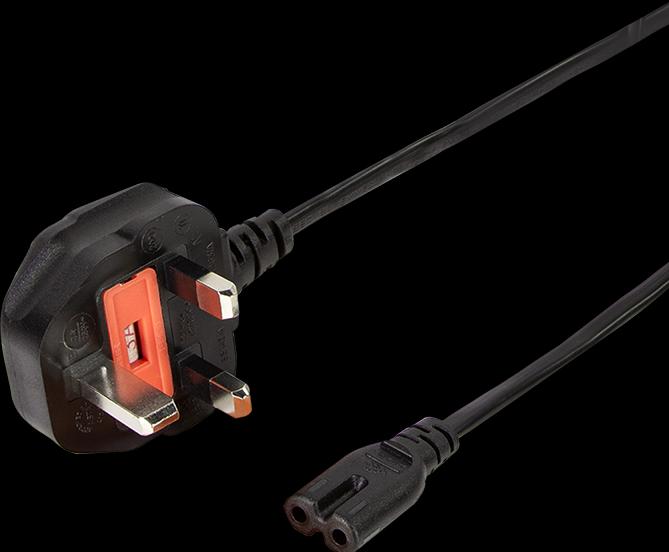 LogiLink Netzkabel, BS 1363 (UK) zu IEC C7, schwarz, 1,8 m (1.80 m)