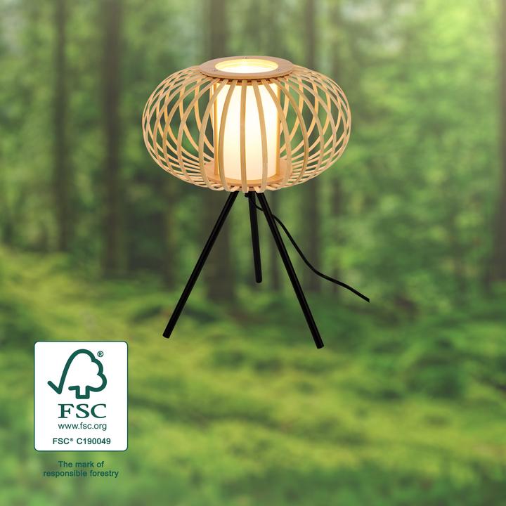 Immagine prodotto Briloner Lampada da tavolo, bambù naturale, escl. 1xE27/max.10W (E27)
