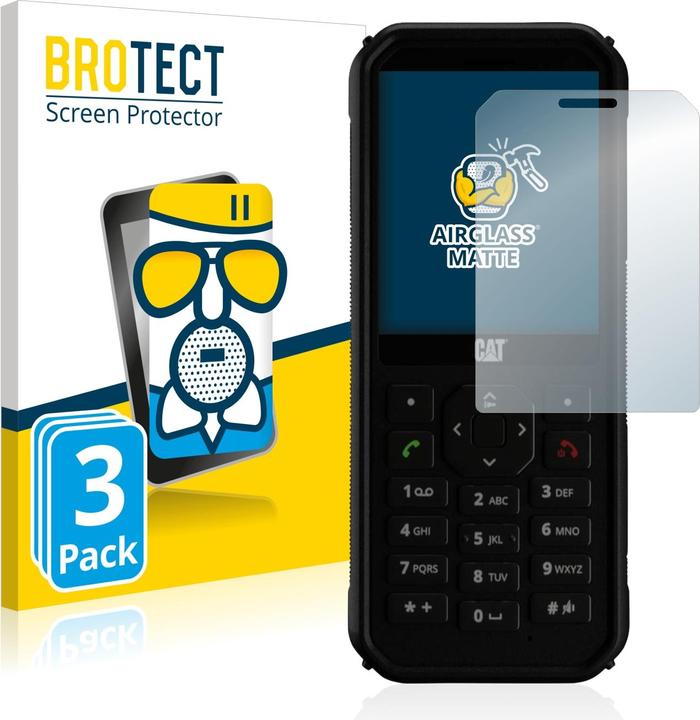 Actual product image BROTECT AirGlass Glass Matte (3 Piece, Cat B40)
